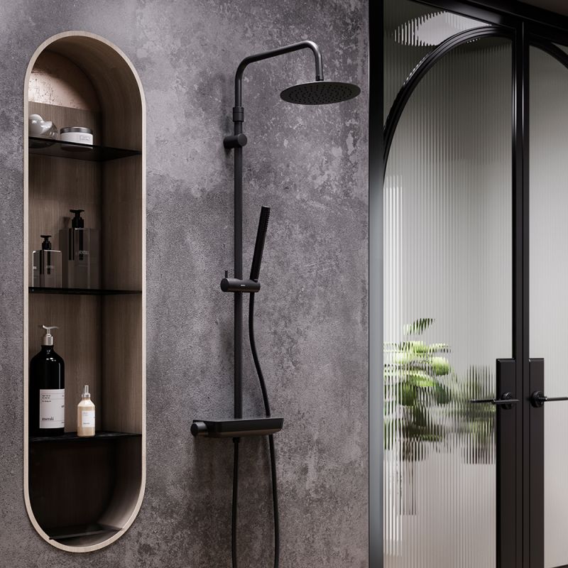 Душевая система Damixa Scandinavian Pure 936780300 Черная матовая