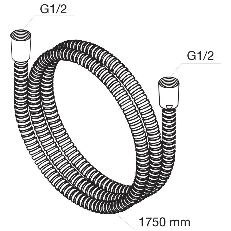 Душевой шланг Damixa 760400264 Хром