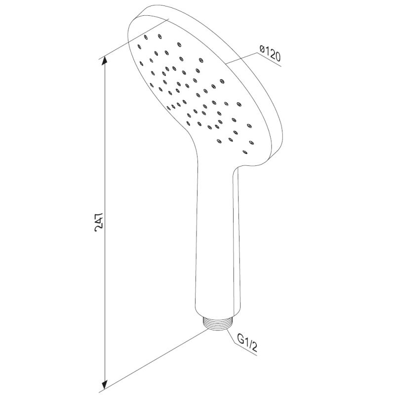 Ручной душ Damixa Jupiter 977020300 Черный матовый
