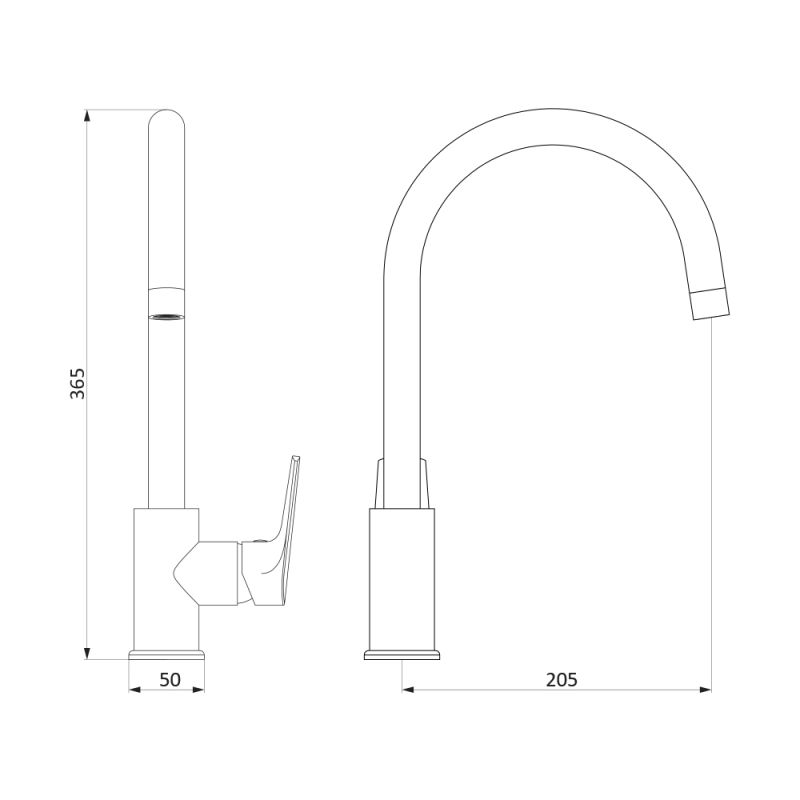 Смеситель для кухни Damixa Origin Balance 790720000, хром