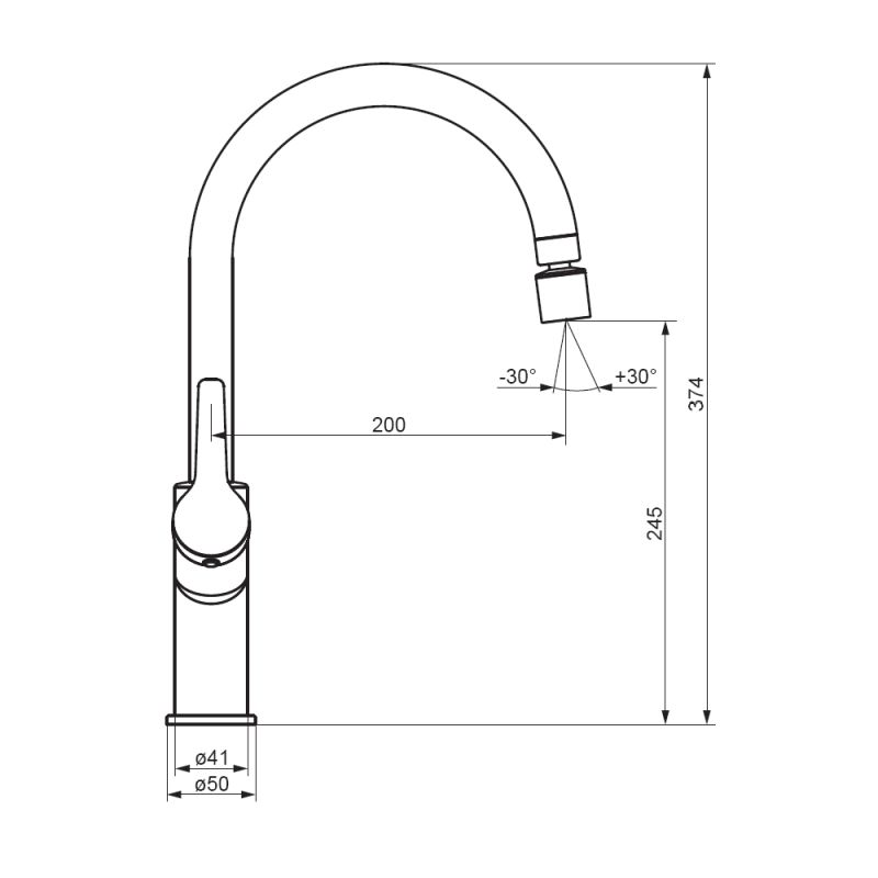 Смеситель для кухни Damixa Eclipse 310722000, хром