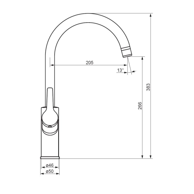 Смеситель для кухни Damixa Eclipse 310721000 хром