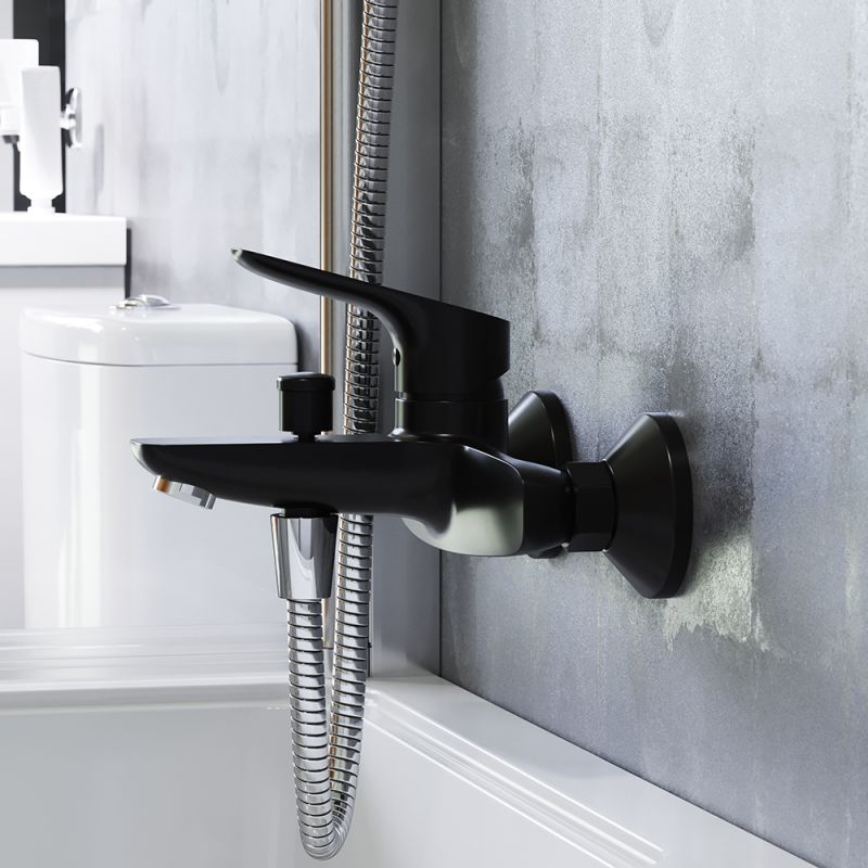 Смеситель для ванны и душа Damixa Jupiter 771000301 Черный матовый