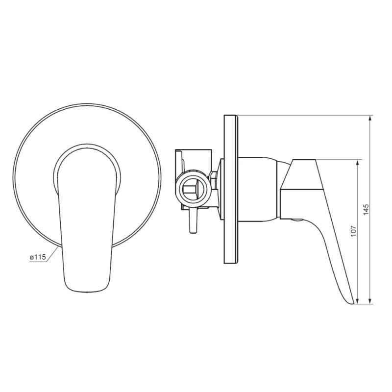 Смеситель для душа Damixa Jupiter 777500001 Хром