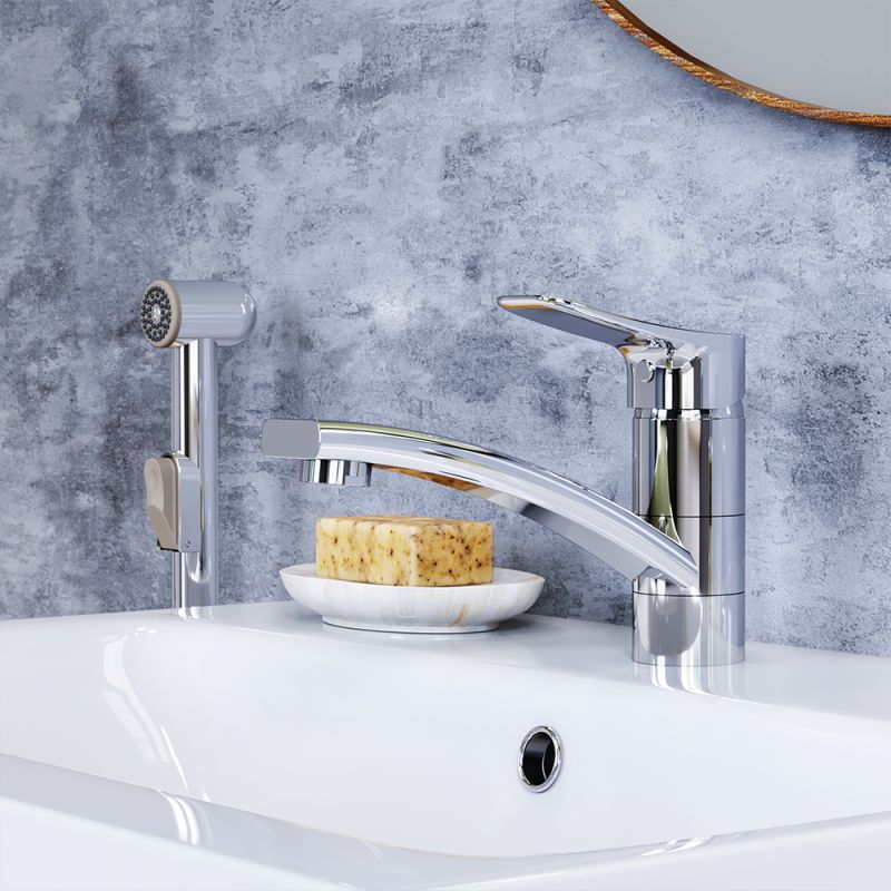 Смеситель для раковины Damixa Jupiter 770230001 с гигиеническим душем Хром