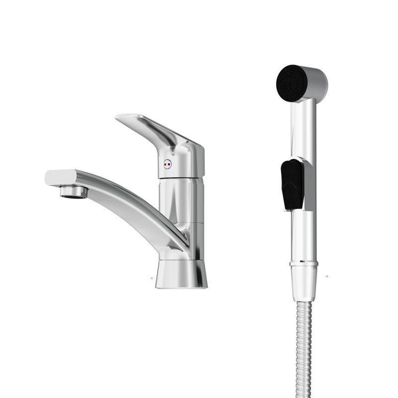 Смеситель для раковины Damixa Jupiter 770230001 с гигиеническим душем Хром