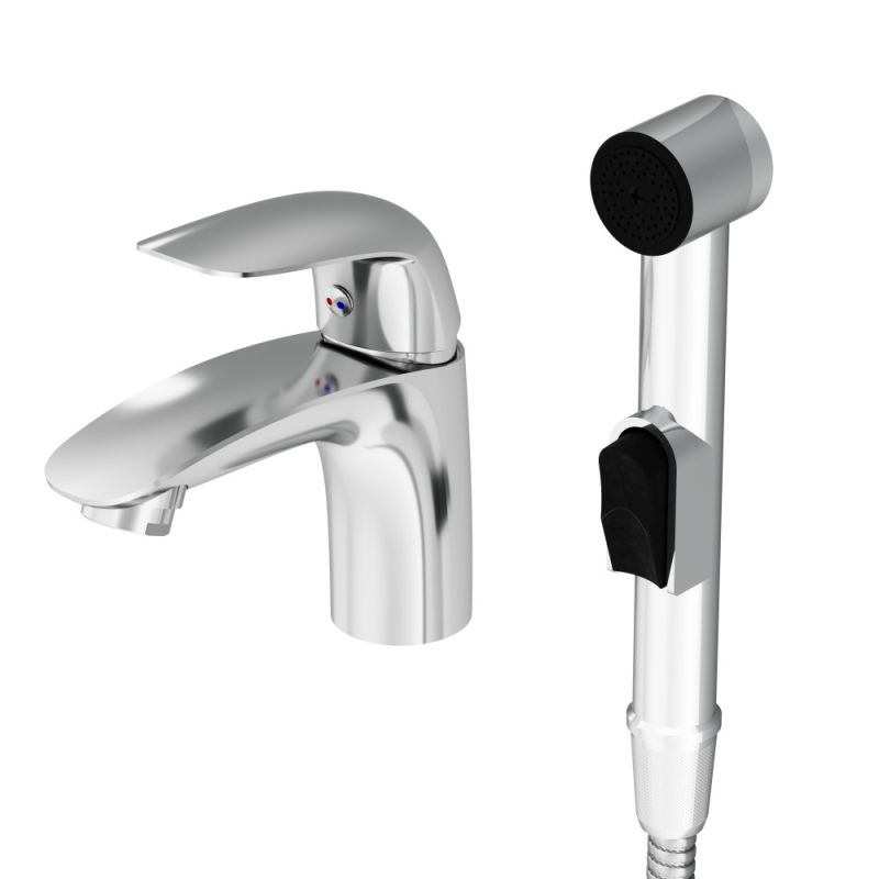 Смеситель для раковины Damixa Eclipse 310300001 с гигиеническим душем Хром