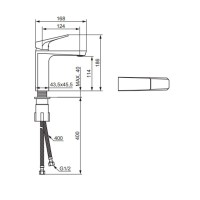 Смеситель для раковины Damixa Merkur 400210000 Хром