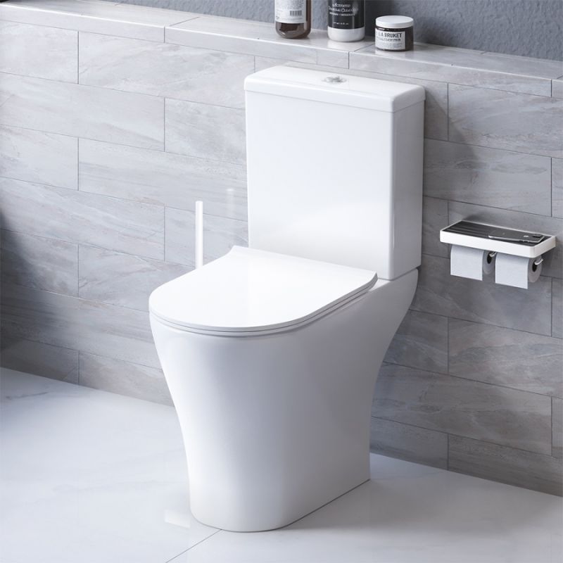 Унитаз-компакт Damixa Sirius DX86C8600SC безободковый, с сиденьем микролифт, белый