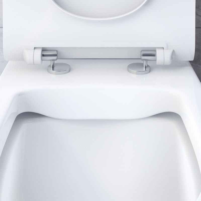 Унитаз-компакт Damixa Sirius DX86C8600SC безободковый, с сиденьем микролифт, белый