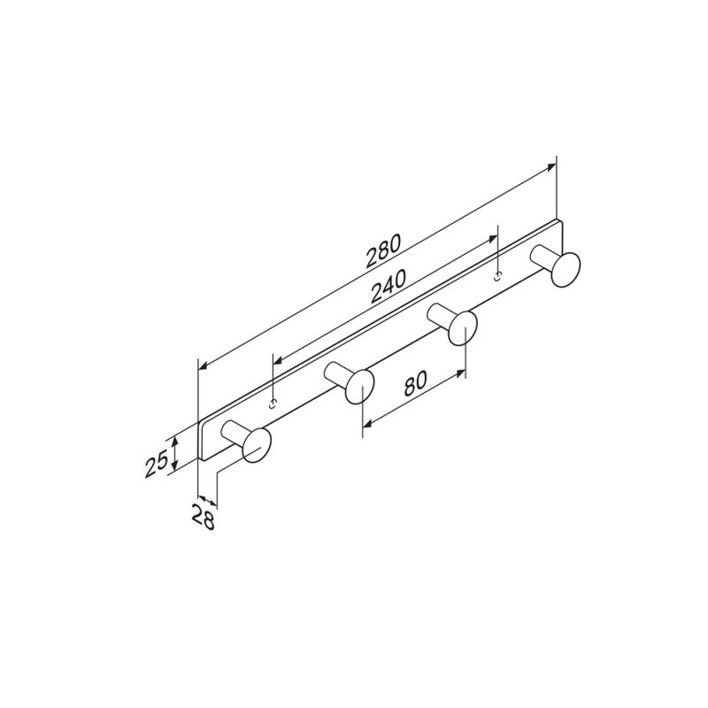 Вешалка для полотенец Damixa Jupiter DA7735900 Черный Хром