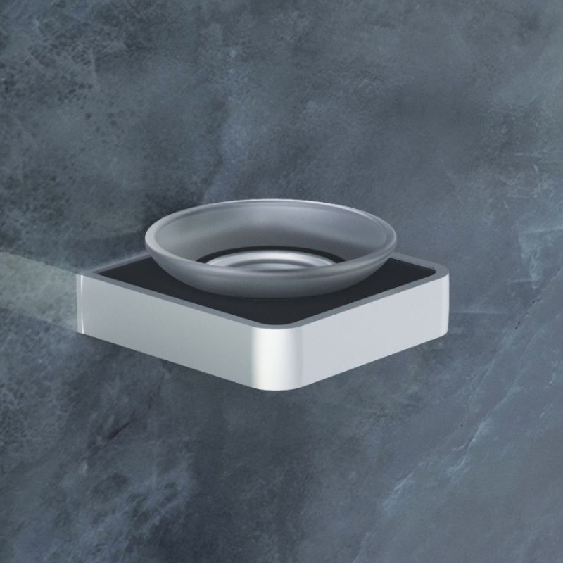 Мыльница Damixa Jupiter DA7734200 Черная Хром