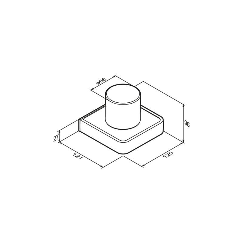 Стакан для зубных щеток Damixa Jupiter DA7734300 Черный Белый