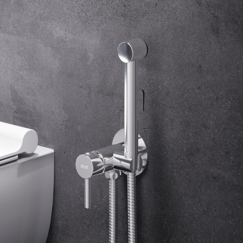 Гигиенический душ со смесителем Dorff Logic D3075000 Хром Серый