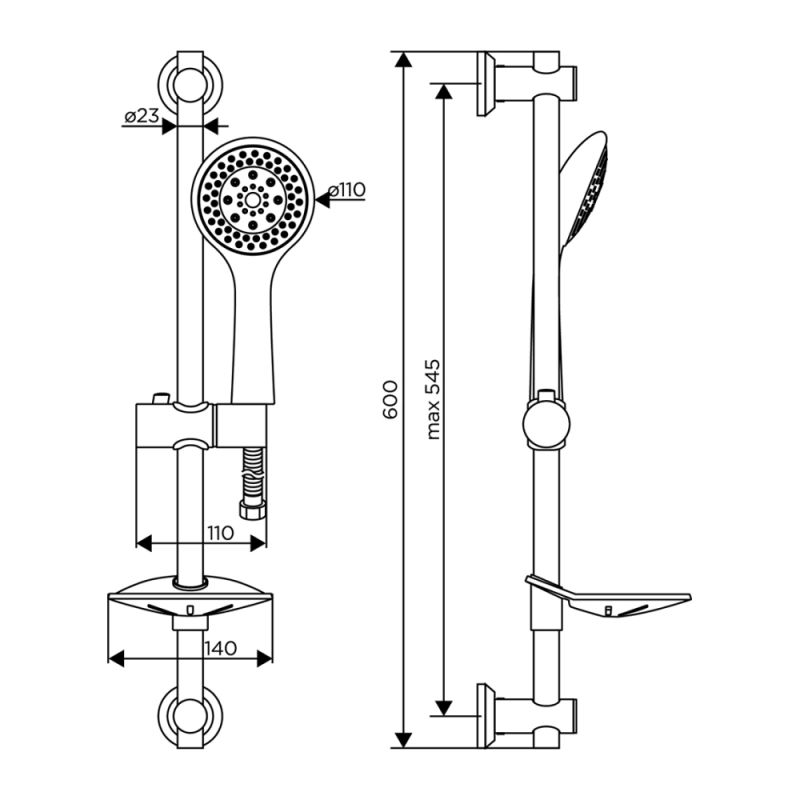 Душевой гарнитур Dorff Norma D0101000 Хром