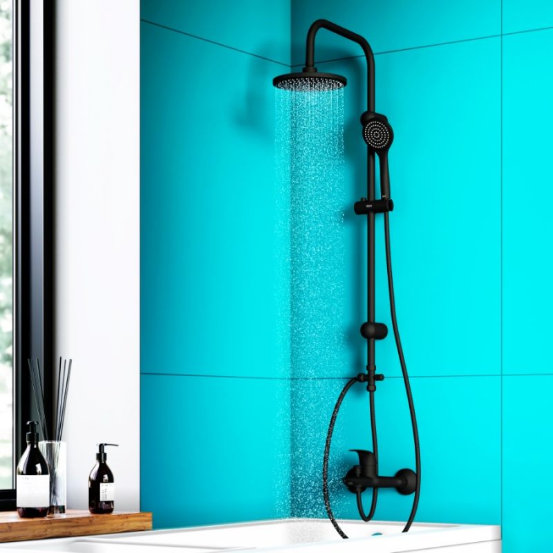 Душевая система Dorff Comfort D0708000BL Черная матовая