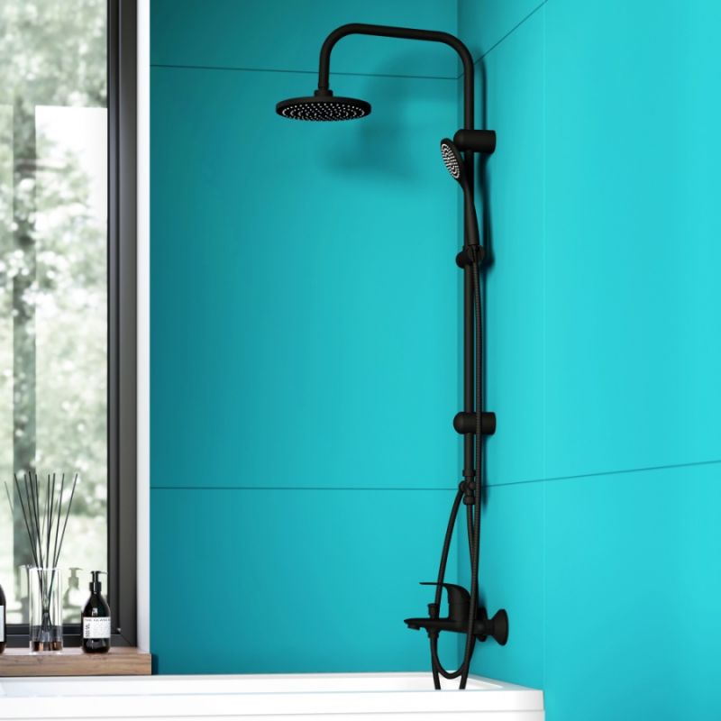 Душевая система Dorff Comfort D0708000BL Черная матовая