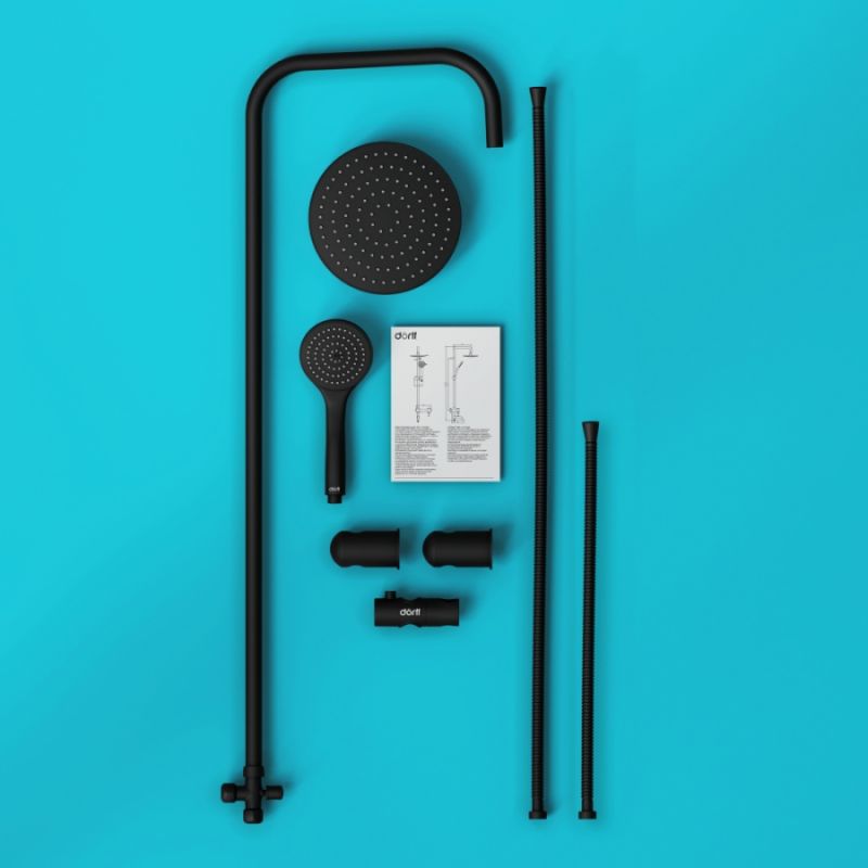 Душевая система Dorff Comfort D0708000BL Черная матовая