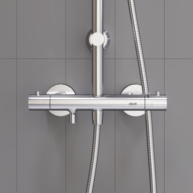 Душевая система Dorff Futura D0710500 с термостатом Хром