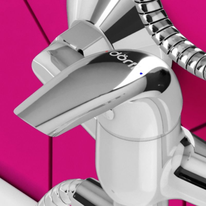 Смеситель для ванны и душа Dorff Stark D1109500 универсальный Хром