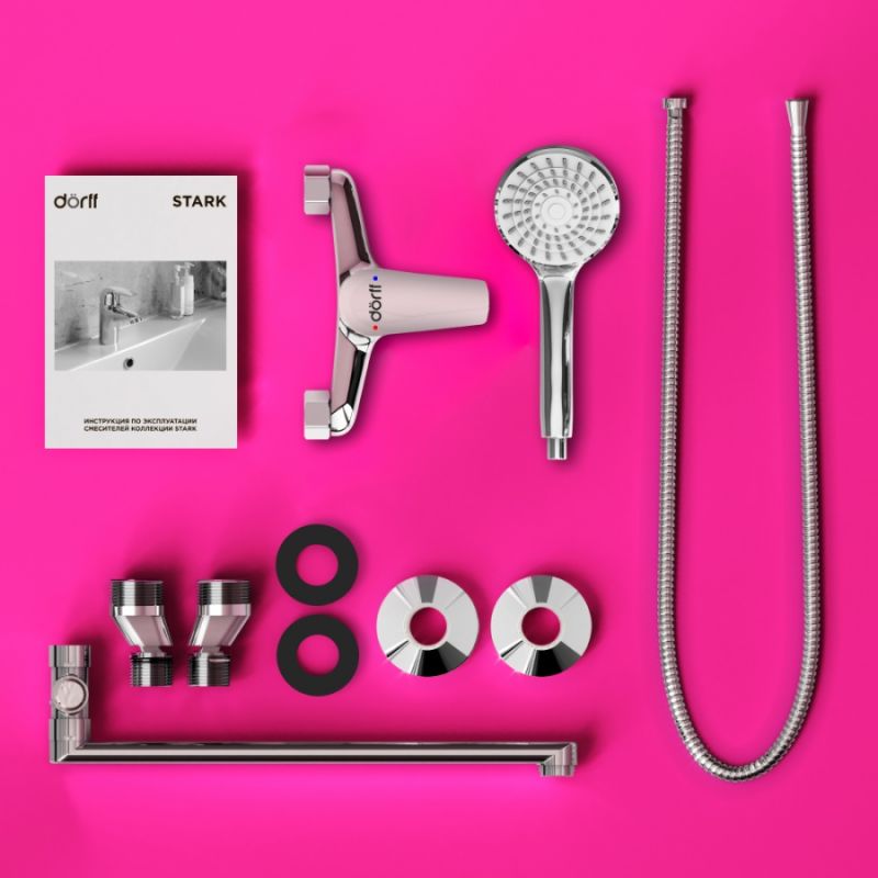 Смеситель для ванны и душа Dorff Stark D1109500 универсальный Хром