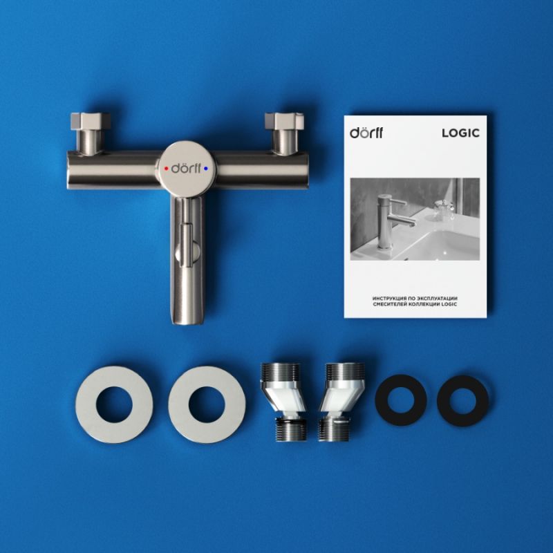 Смеситель для ванны и душа Dorff Logic D3010000SS Нержавеющая сталь