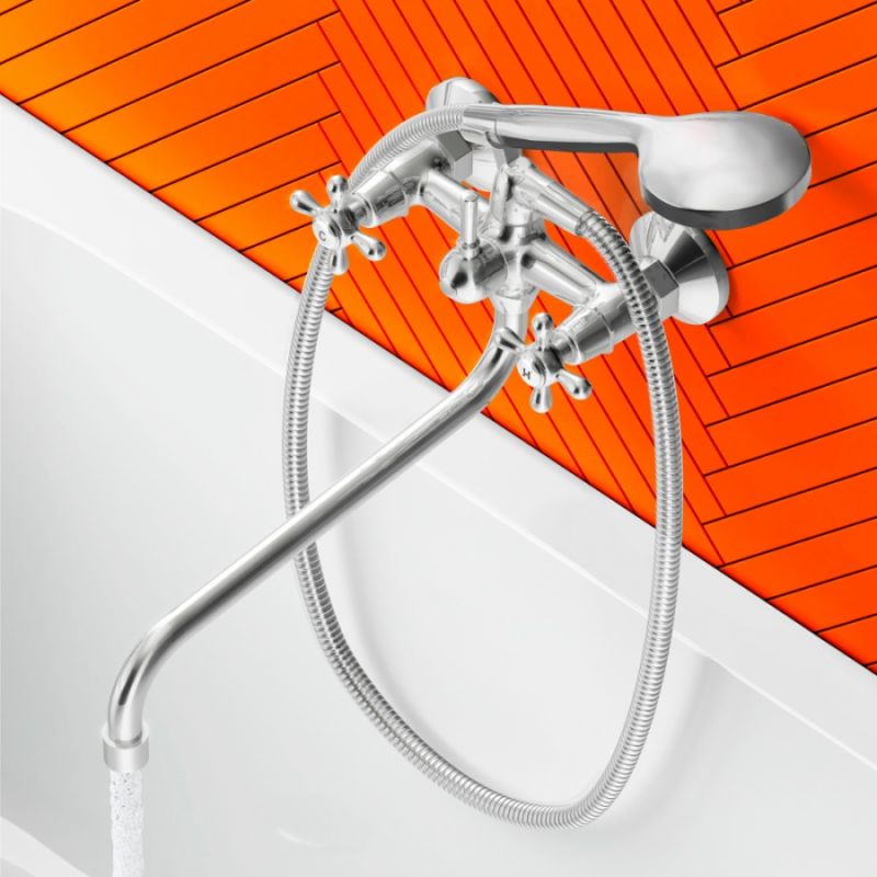 Смеситель для ванны и душа Dorff Vintage D6095000 универсальный Хром