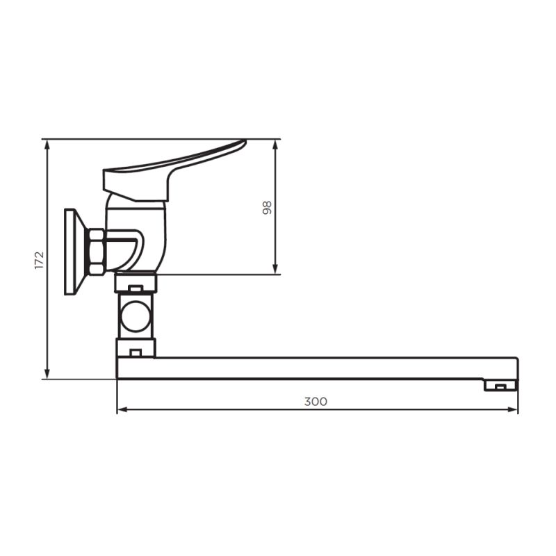 Смеситель для ванны и душа Dorff Norma D1095000 универсальный Хром