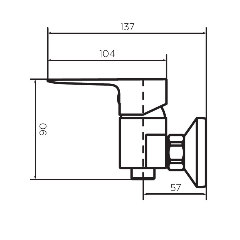 Смеситель для душа Dorff Prime D4010200 Хром