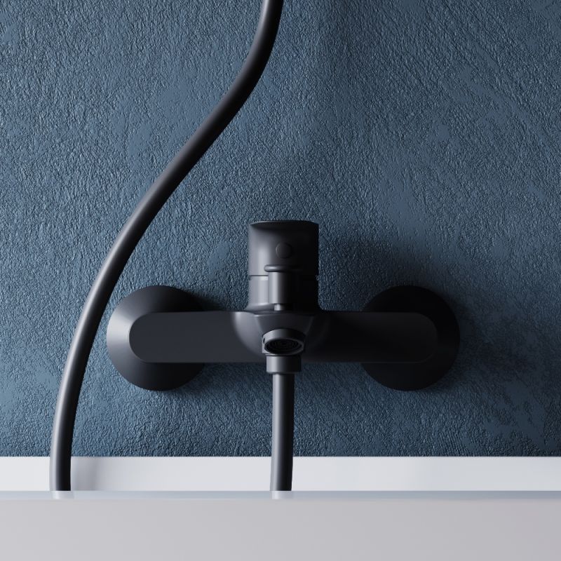 Смеситель для ванны и душа Dorff Prime New D4011022 Черный матовый
