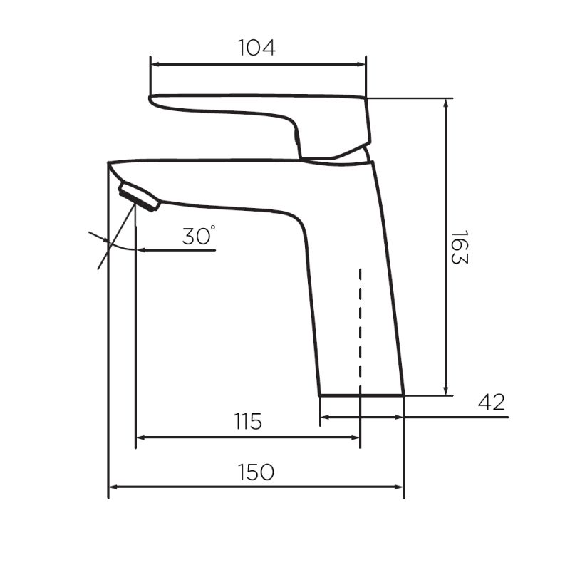 Смеситель для раковины Dorff Prime D40102100 Хром