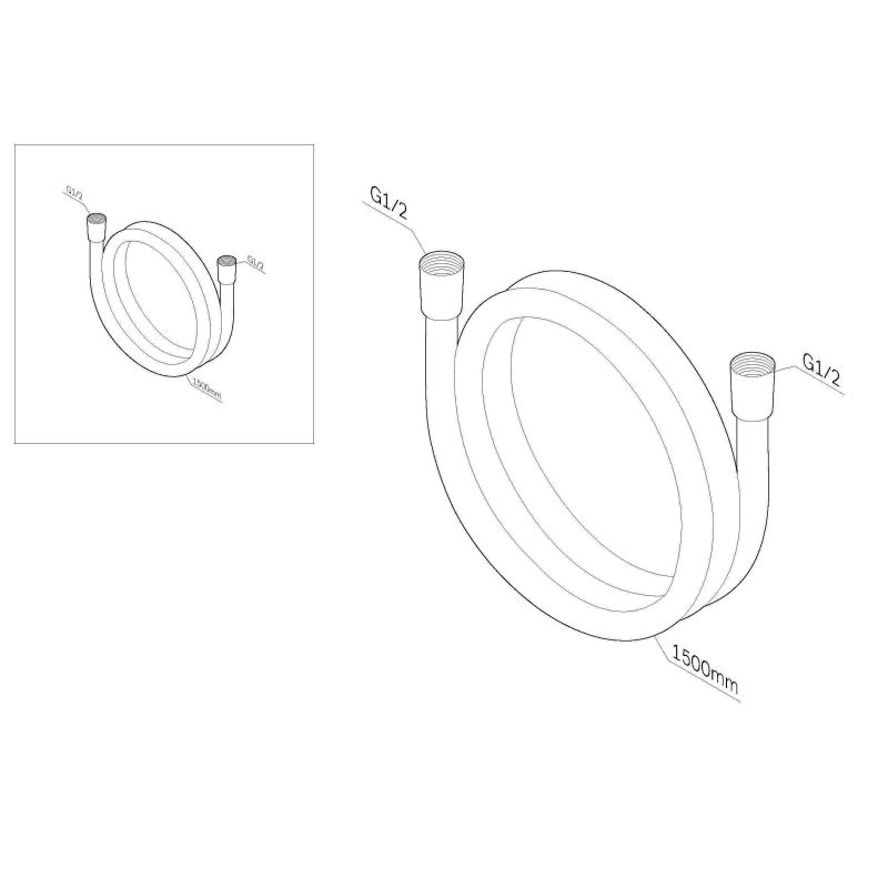 Душевой шланг AM.PM 150 F0415122 Черный