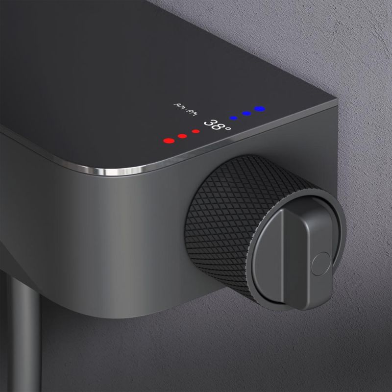 Душевая система AM.PM Func F078F222 с термостатом Черная матовая