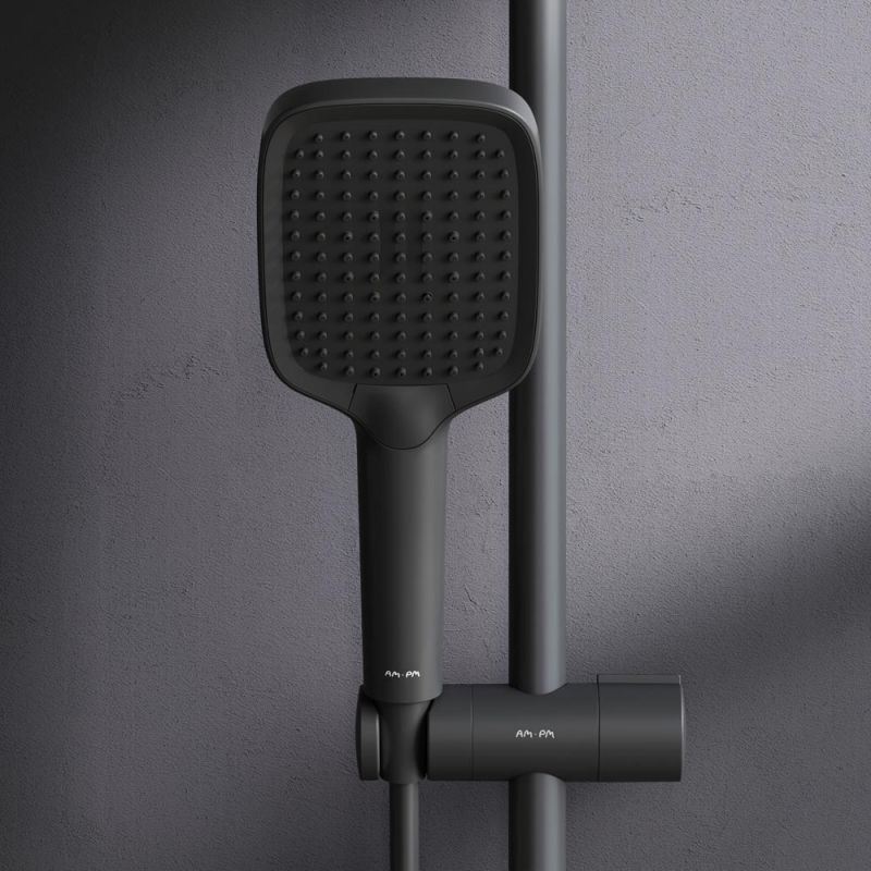 Душевая система AM.PM Func F078F222 с термостатом Черная матовая