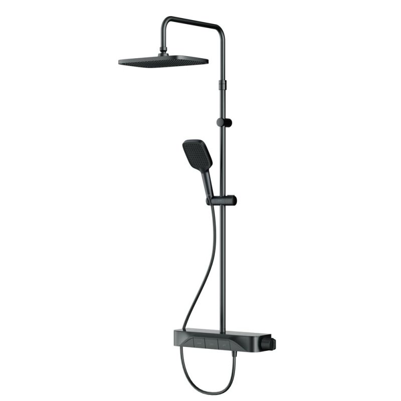Душевая система AM.PM Func F078F222 с термостатом Черная матовая