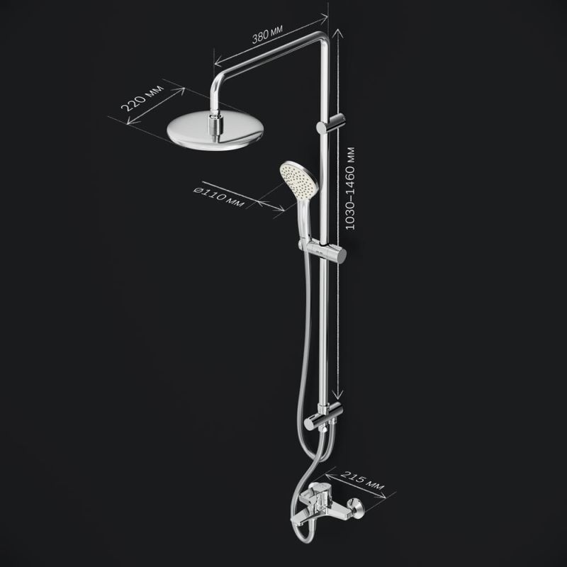 Душевая система AM.PM Gem F40890A14 Хром