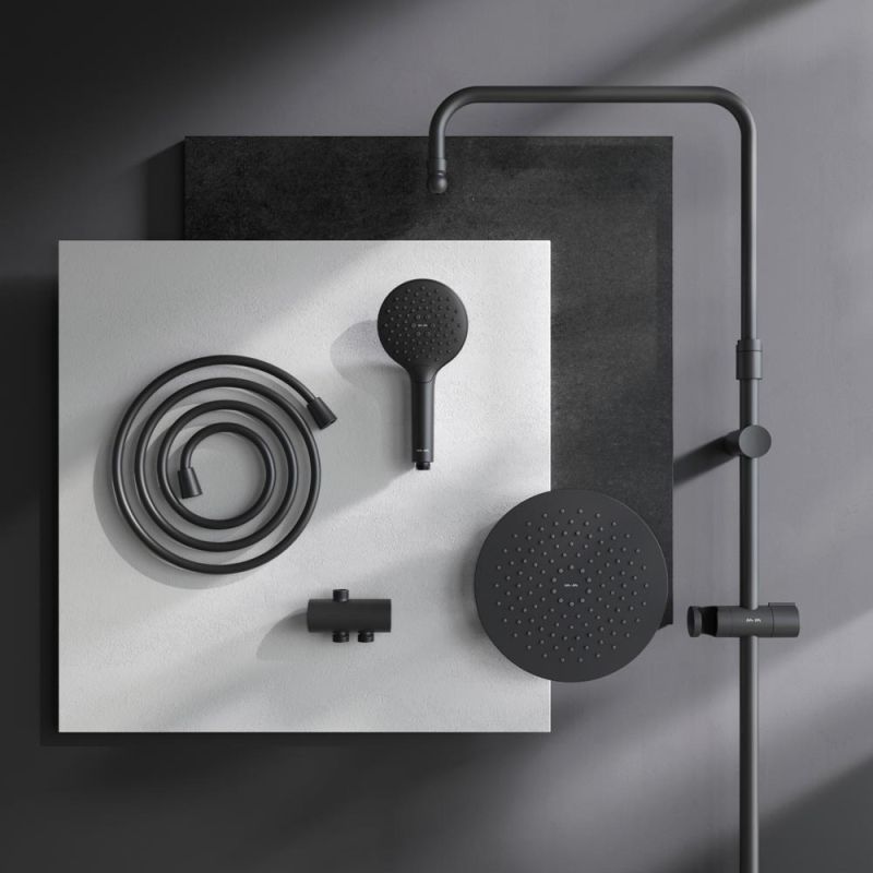 Душевая система AM.PM Like F0780022 Черная матовая