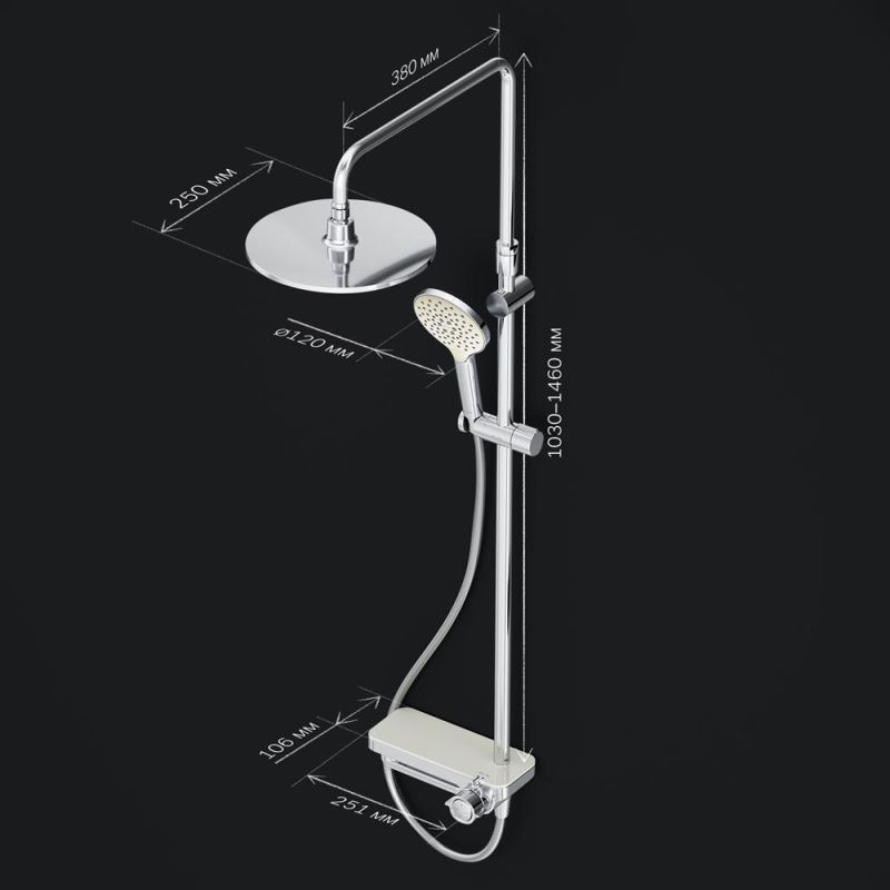 Душевая система AM.PM Like F0780700 Хром