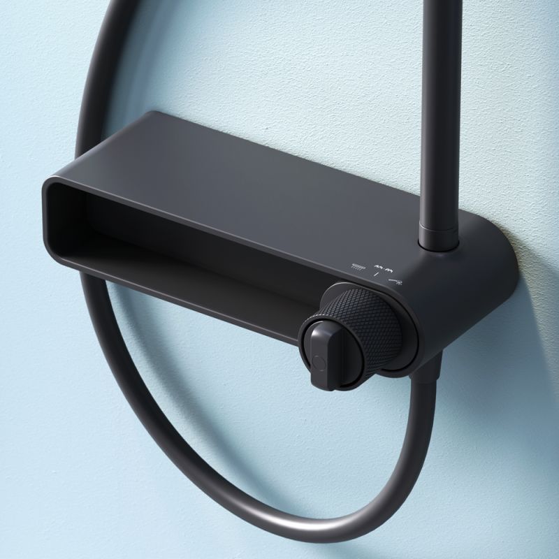 Душевая система AM.PM X-Joy F0785A622 Черная матовая