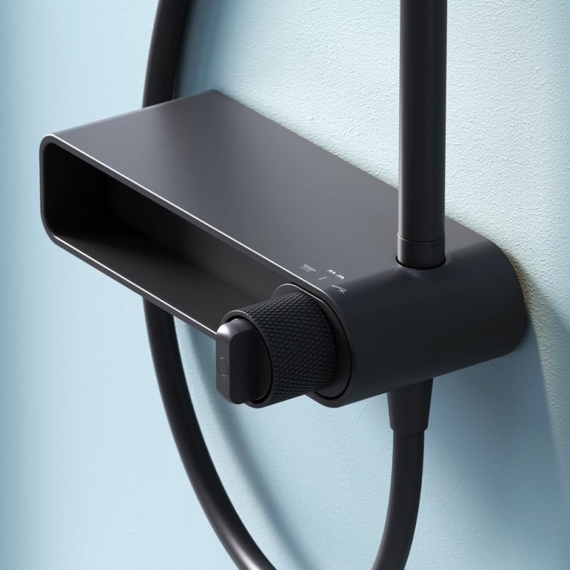 Душевая система AM.PM X-Joy F0785A622 Черная матовая