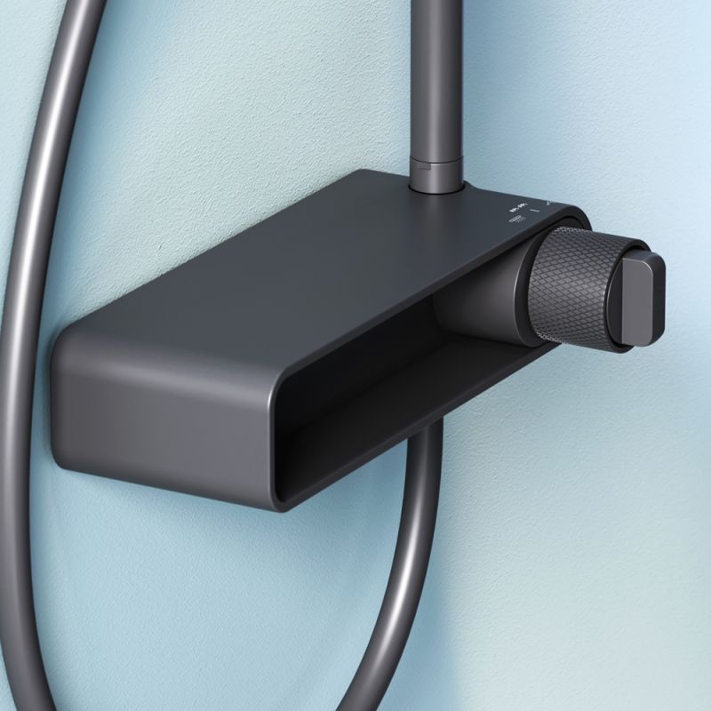 Душевая система AM.PM X-Joy F0785A622 Черная матовая