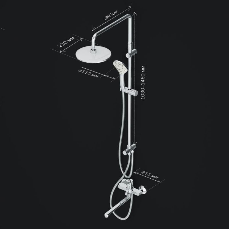 Душевая система AM.PM X-Joy F40885A94 Хром