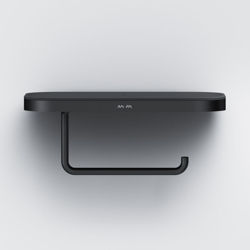 Держатель туалетной бумаги AM.PM Func A8F341422 с полкой Черный матовый