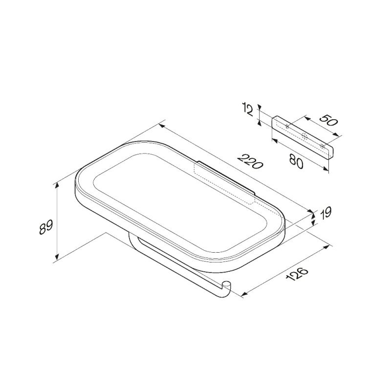 Держатель туалетной бумаги AM.PM Func A8F341400 с полкой Хром