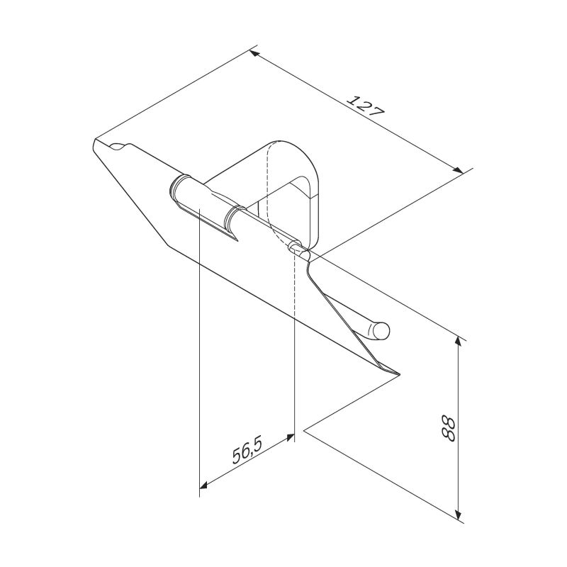 Держатель туалетной бумаги AM.PM Joy A84341400 с крышкой Хром
