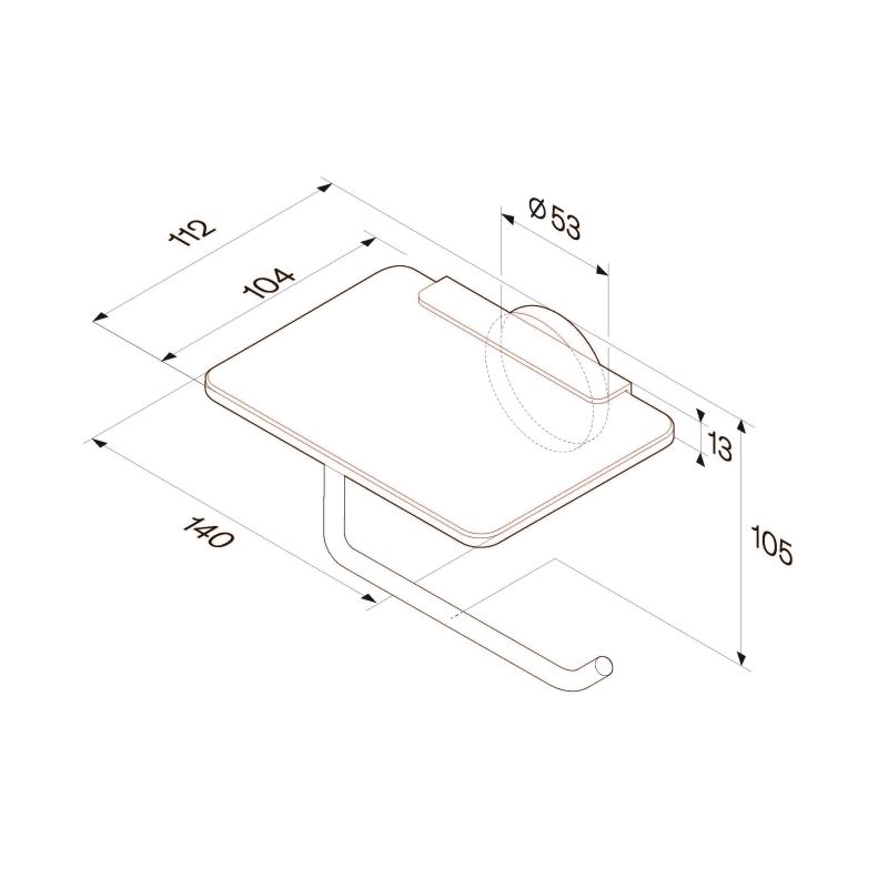 Держатель туалетной бумаги AM.PM X-Joy A85A341500 с полкой Хром