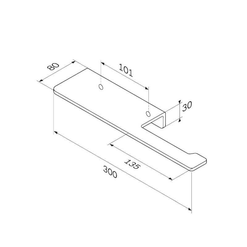 Держатель туалетной бумаги AM.PM Sense L A7454300 с полкой Серый