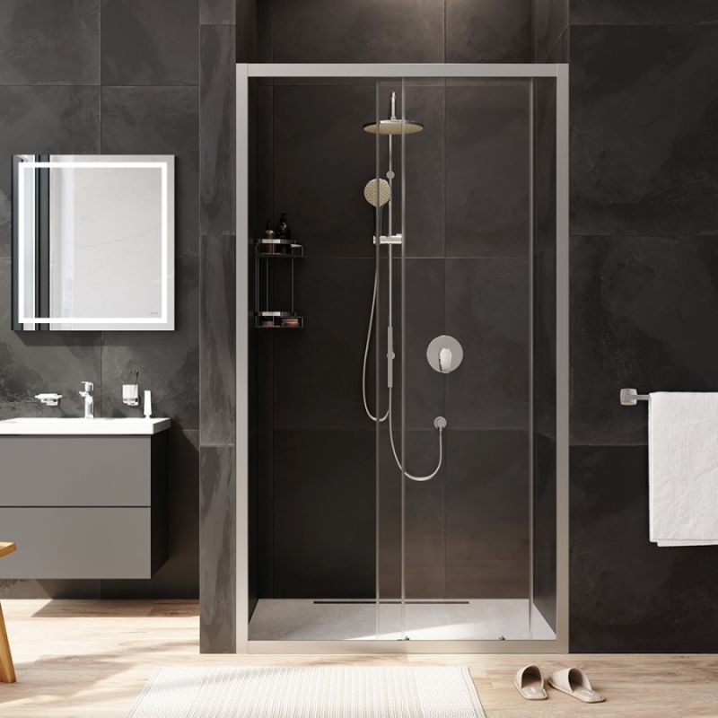 Душевая дверь AM.PM Gem Solo 110 W90G-110-1-195MT профиль Хром матовый стекло прозрачное