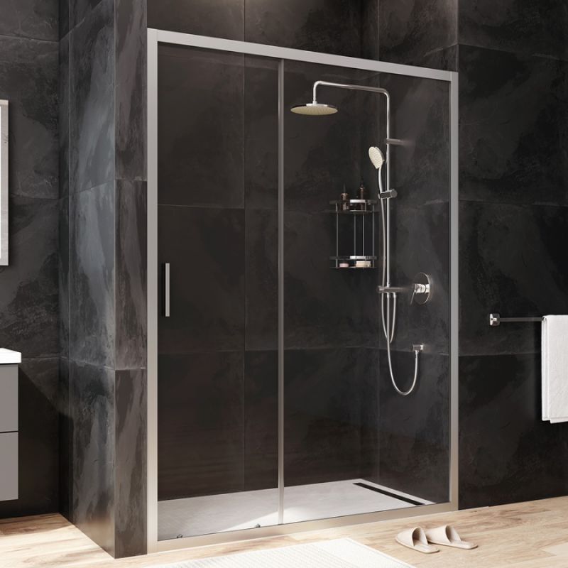 Душевая дверь AM.PM Gem 140 W90G-140-1-195MT профиль Хром матовый стекло прозрачное