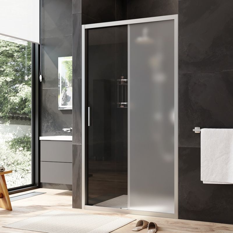 Душевая дверь AM.PM Gem Solo 110 W90G-110-1-195MM профиль Хром матовый стекло матовое-прозрачное